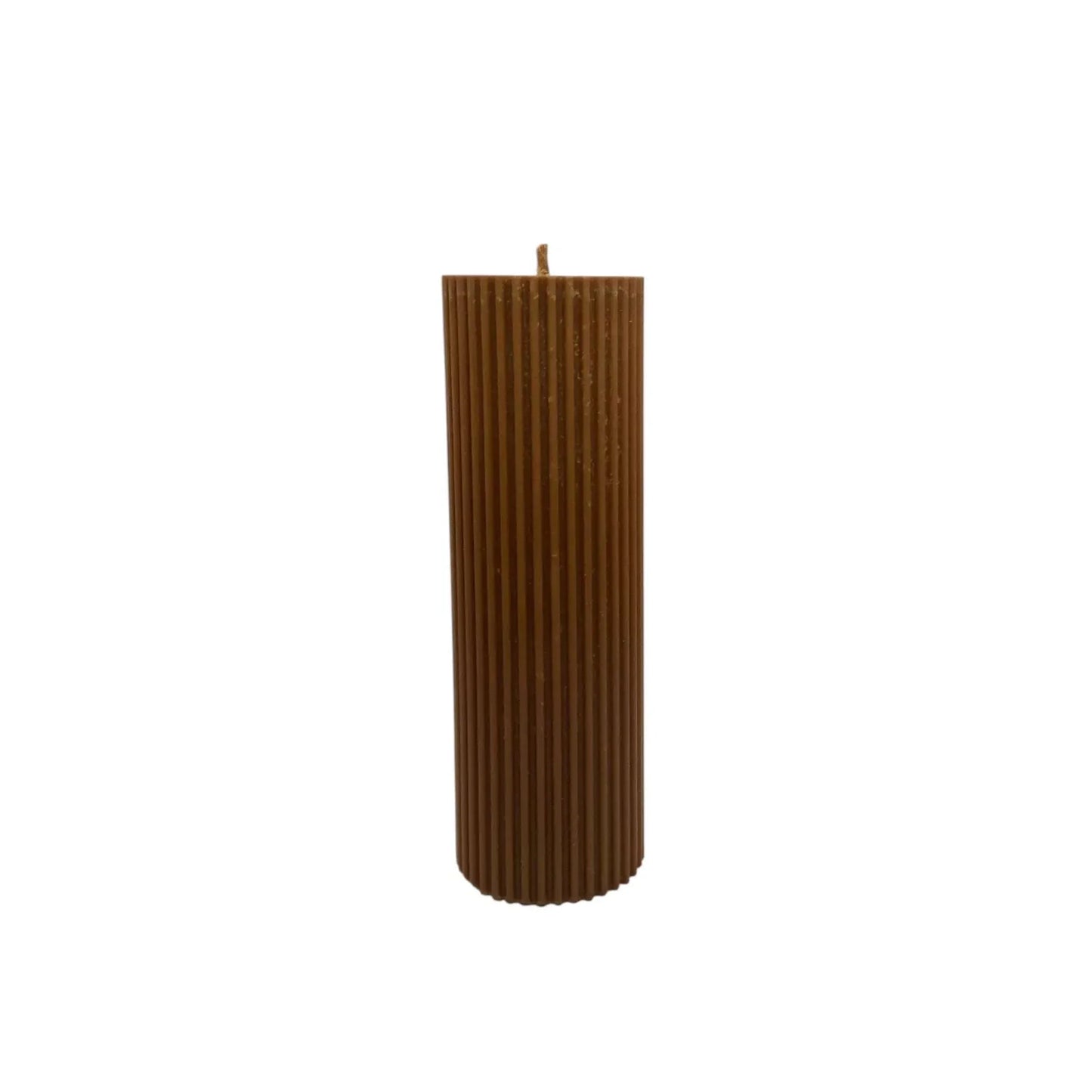Australian Sandalwood Scented Ribbed Column Candle