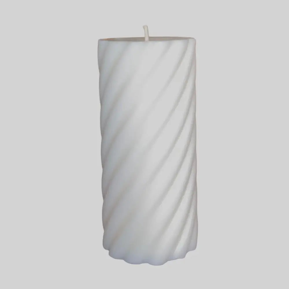 Spiral white candle