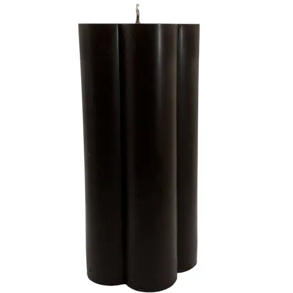 Australian Sandalwood Flower shaped candle on a white background