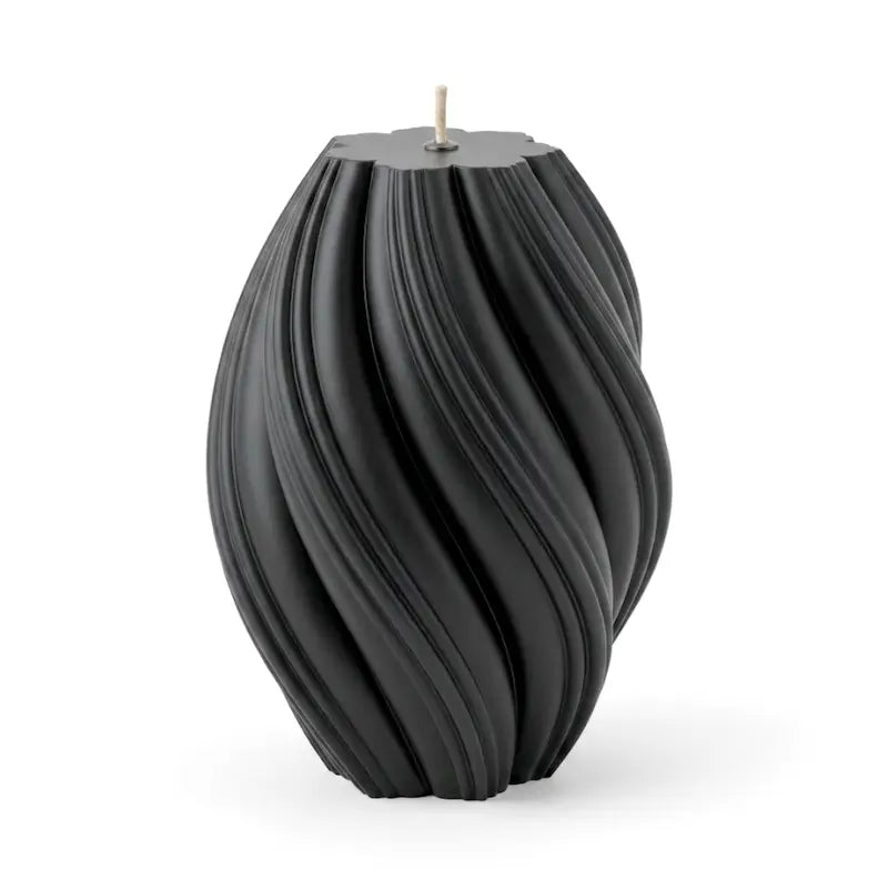 Large Pillar Candle in a swirly design, handcrafted with premium quality for stylish decor and ambiance.