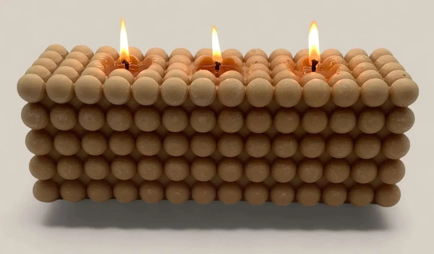 Bubble Candle - Elegant Three Wick Rectangle