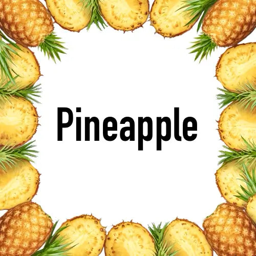 Tropical pineapple slices with text highlight, emphasizing the Pineapple Scented experience.