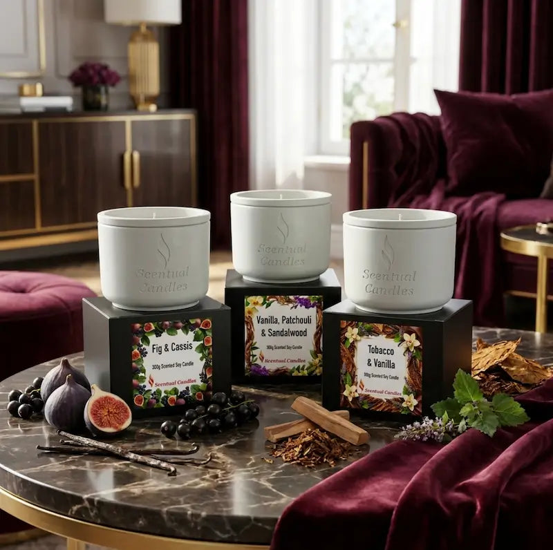 Tobacco and Vanilla Candle Set - Velvet Nights