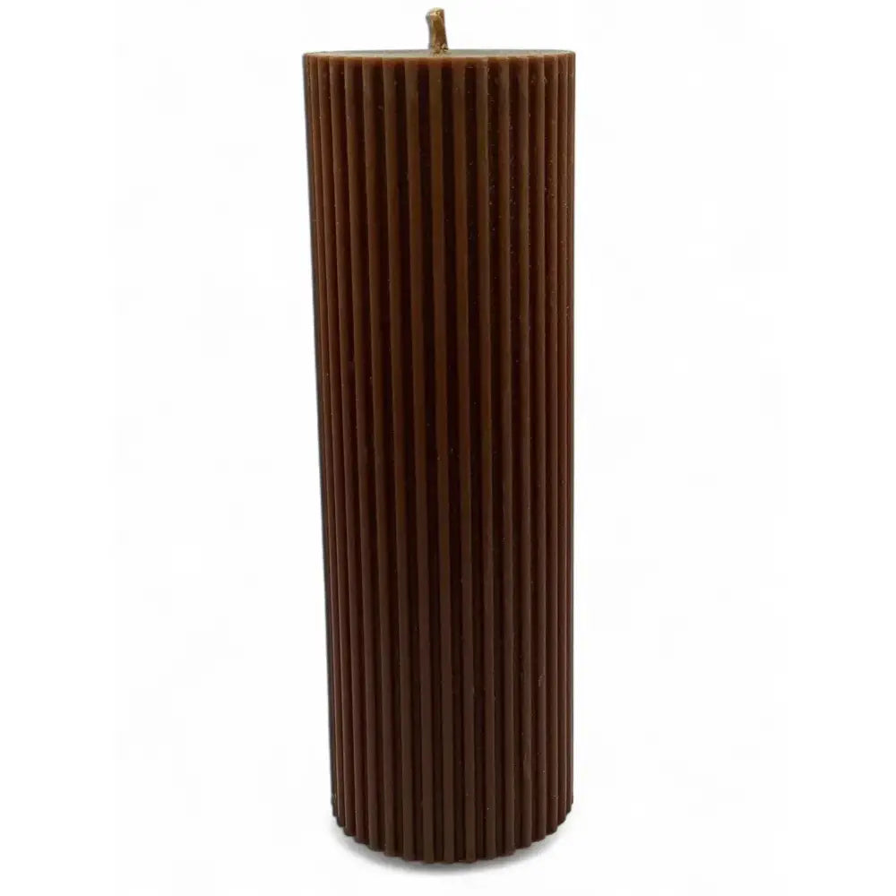 250g Ribbed Australian Sandalwood Scented Soy Pillar Candle
