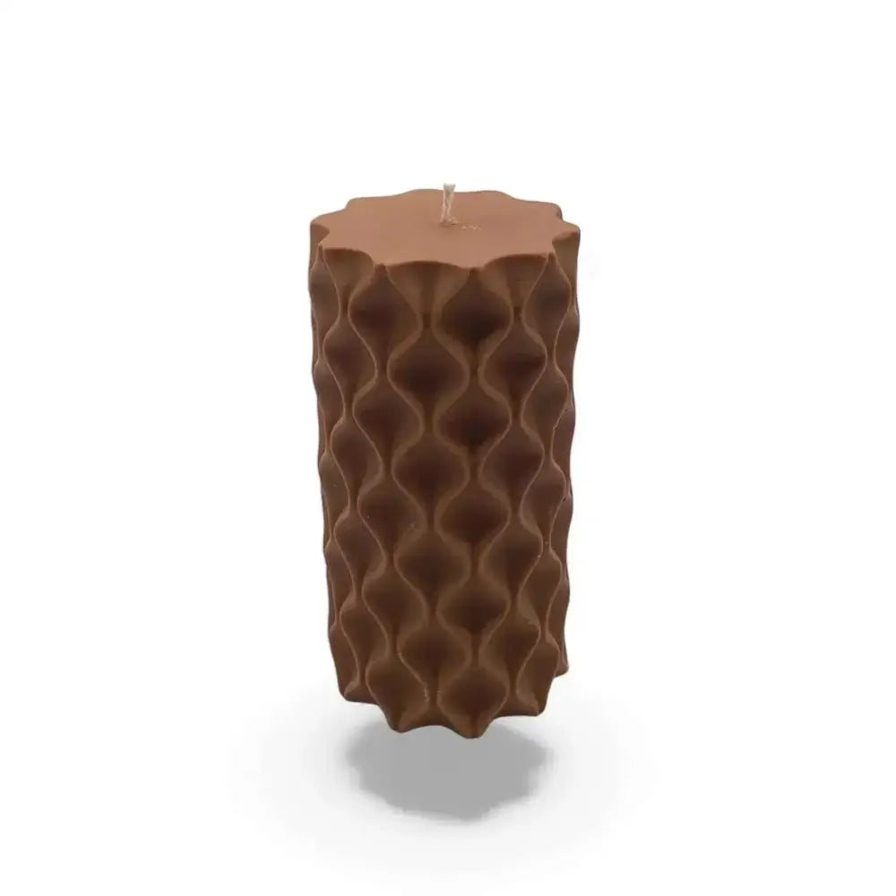Australian Sandalwood Candle with wavy texture and natural wooden fragrance.