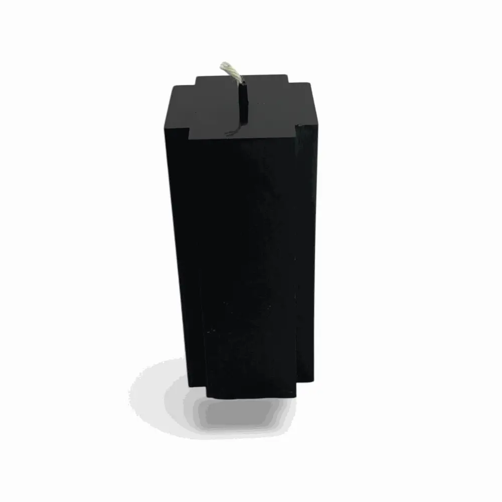 155g Double Edge Black Vanilla Scented Soy Pillar Candles