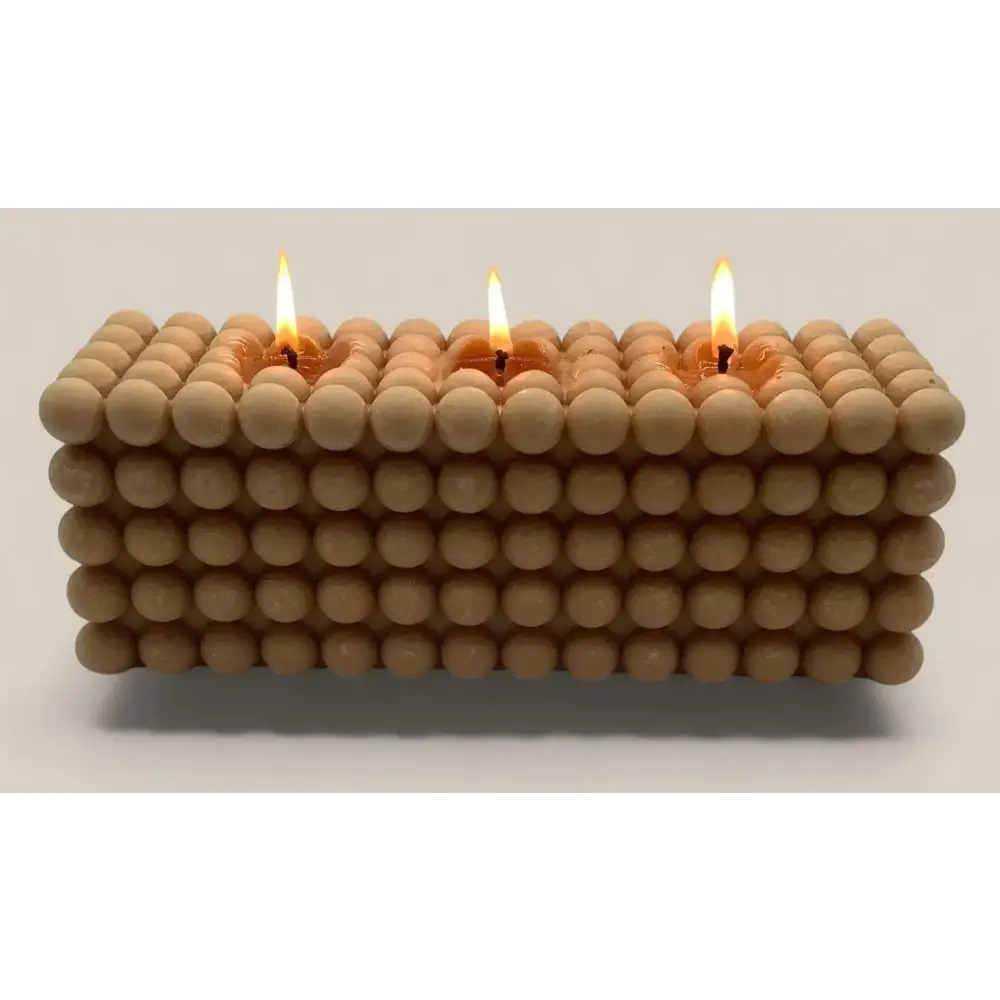 Bubble Candle - Elegant Three Wick Rectangle