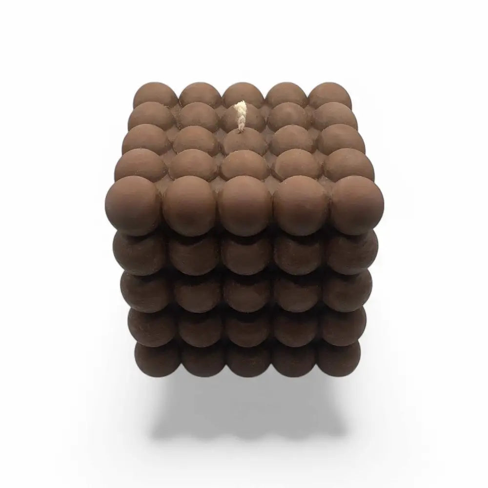 Brown Bubble Cube Candle