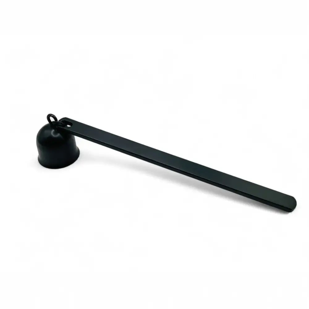 Candle Care Kit with matte black stainless steel candle snuffer.