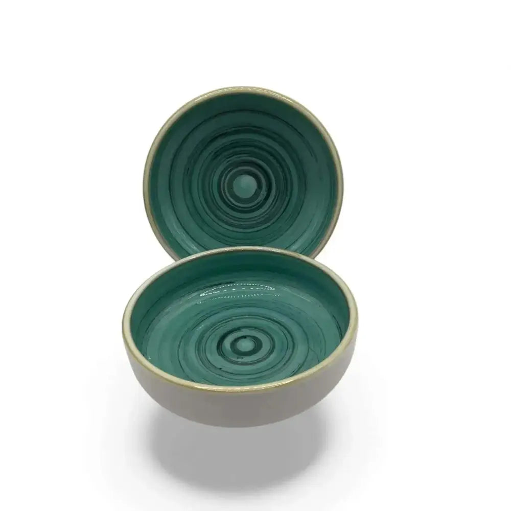 Ceramic Candle Holder Plates 9cm in elegant green accent, ideal for pillar candles, offering heat resistance and stable design.