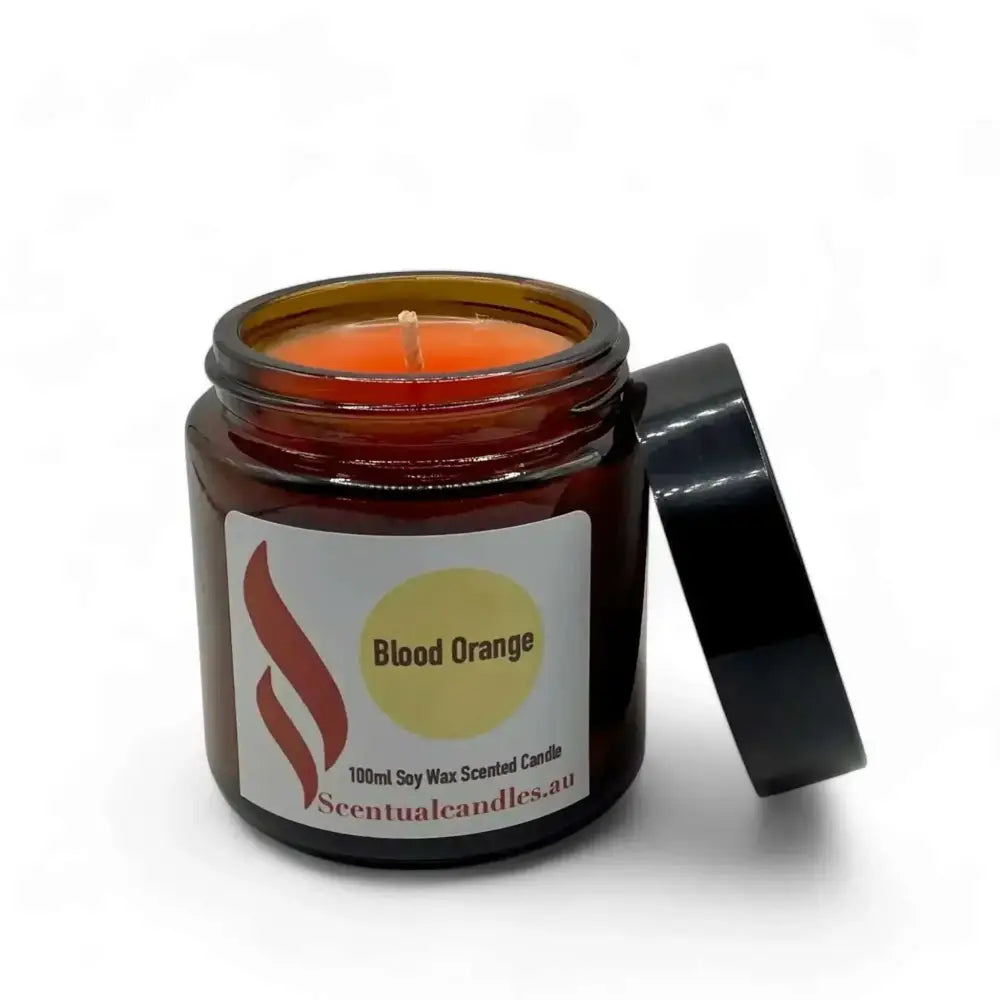 Blood Orange Scented Soy Candle in Citrus Fresh Candle Gift Set
