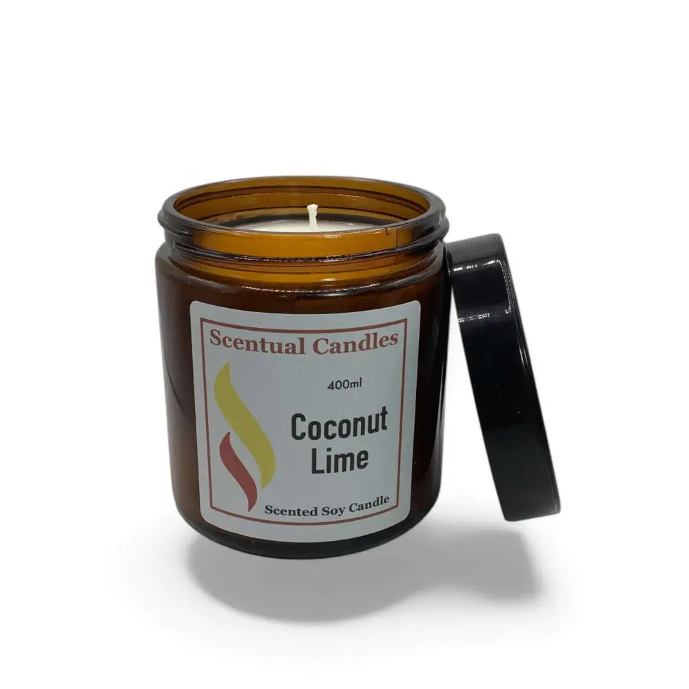 400ml Coconut Lime Scented Soy Candle Set