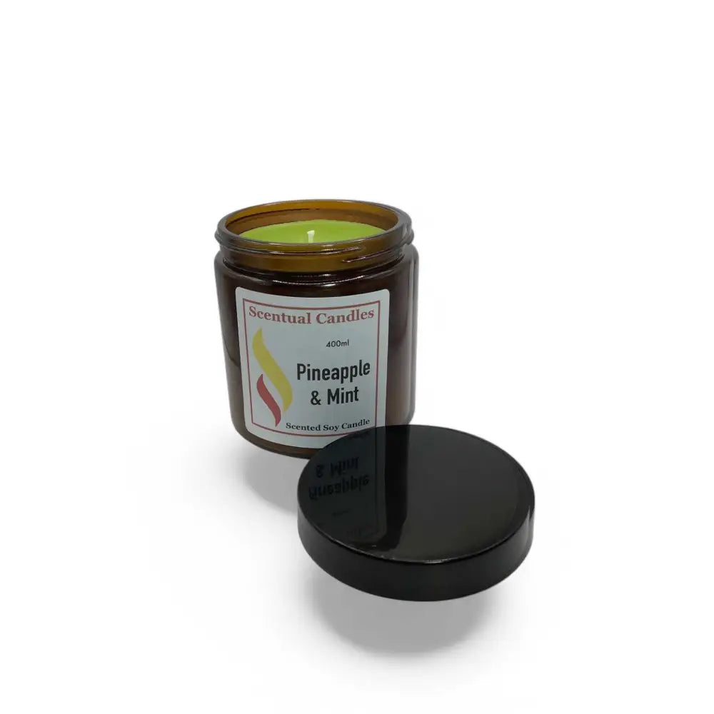 400ml Pineapple Mint Scented Soy Candle Set