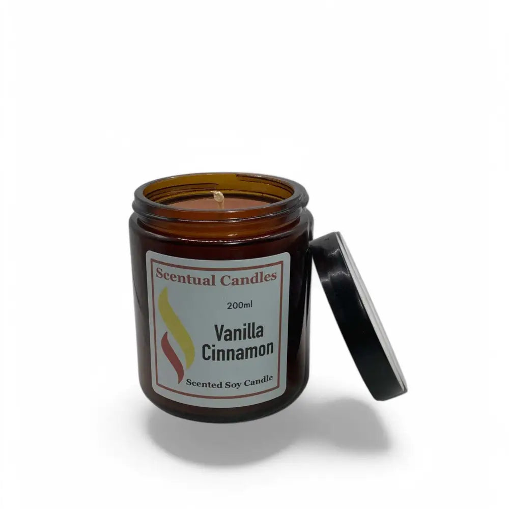 220g Vanilla and Cinnamon Scented Soy Candle