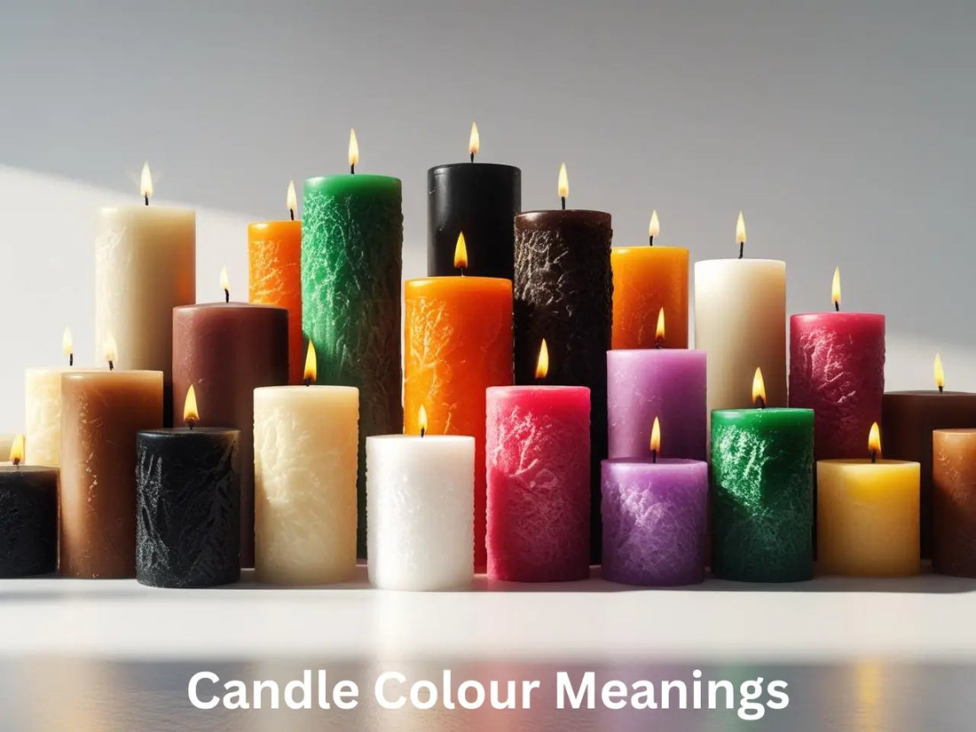 Colorful candles representing various Candle Colour meanings for personal selection