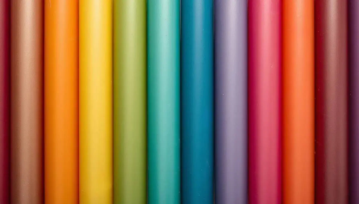 Vibrant colored candles for making Custom Candles in a variety of shades and lengths.