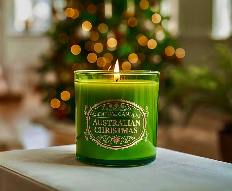 Australian Christmas candle from Scentual Candles' Christmas Candles collection, soy wax candle with festive fragrance.