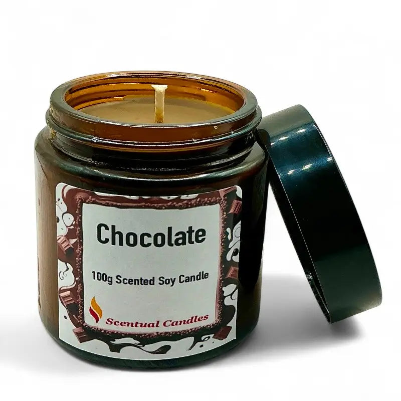 Chocolate Candle - 100g Scented Soy Candle in Glass Jar