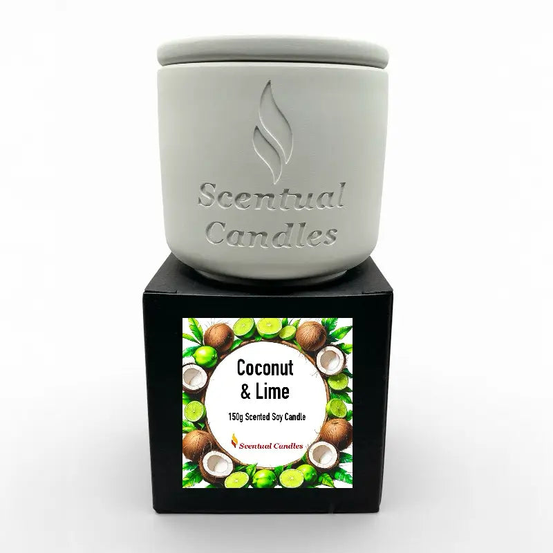 Coconut & Lime scented candle from Housewarming Candle Gift Pack