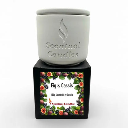 Blood Orange Fig and Lychee Candle Set with a luxurious design and vibrant colors from Scentual Candles.