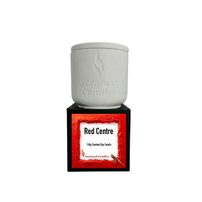 Masculine Candles Red Centre 150g Scented Soy Candle in white jar for modern masculine aromas.