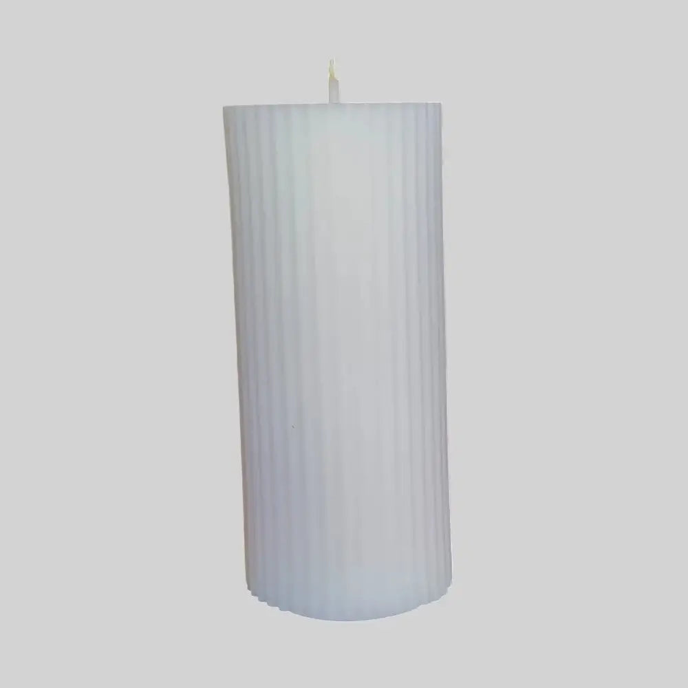 White Pillar Candles with coconut and lime fragrance, featuring a classic design that complements any decor.