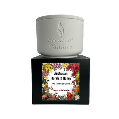Australian Scents Candle Set - 300g Trio featuring Australian Florals & Honey scented candle by Scentual Candles.