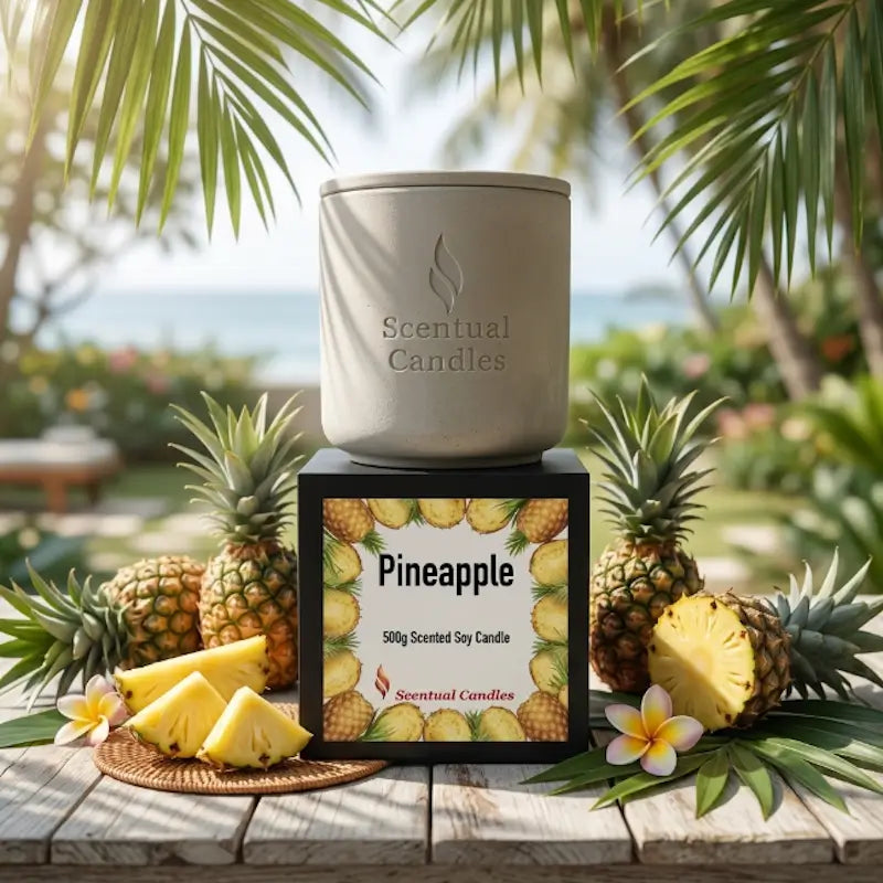 Pineapple Scented Tropical Soy Candle