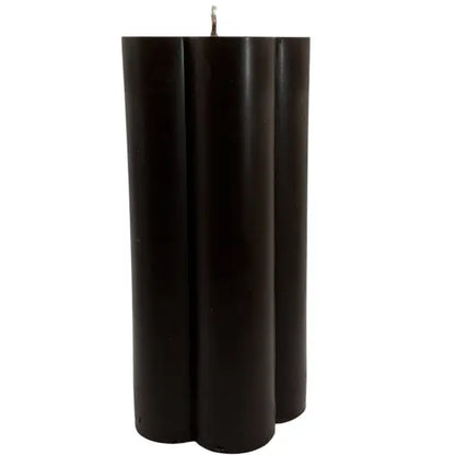 Australian Sandalwood Flower shaped candle on a white background