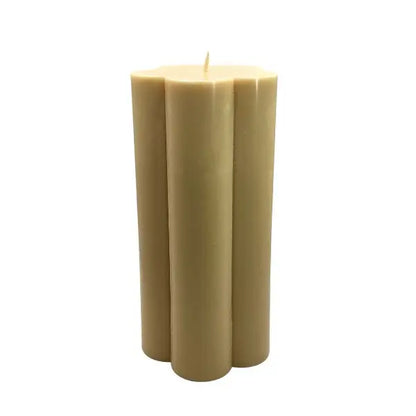Vanilla Candles Scented Soy Pillar offering a warm aroma with coconut and cocoa hints, perfect for a comforting and elegant ambiance.