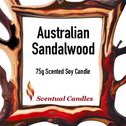 Scented Candle Trio featuring Australian Sandalwood 75g Scented Soy Candle from Scentual Candles
