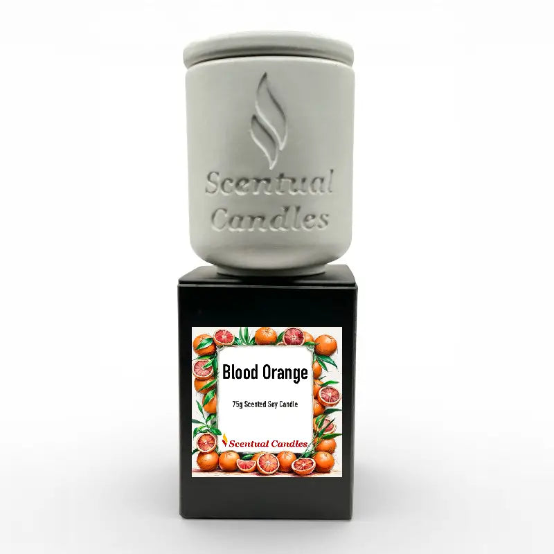 Blood Orange 75g soy candle from the Mini Candles Set of 4, summer scents collection.