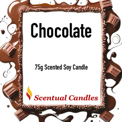 Mini Candles Set featuring chocolate-scented soy candle, 75g, from Scentual Candles