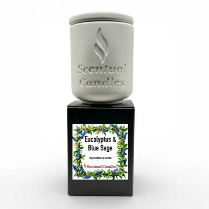 Australiana Candle Set with Eucalyptus & Blue Sage scent, featuring premium soy wax for a rich aromatic experience.