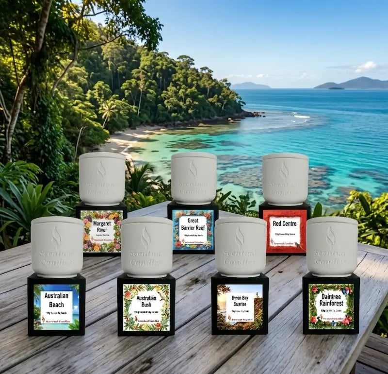 Australian Destinations Candle Set featuring iconic scents inspired by Australia's landscapes.