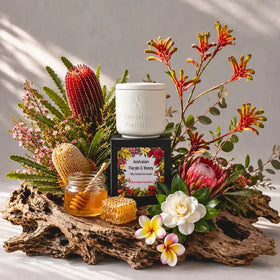 Australian Florals and Honey Scented Soy Candle