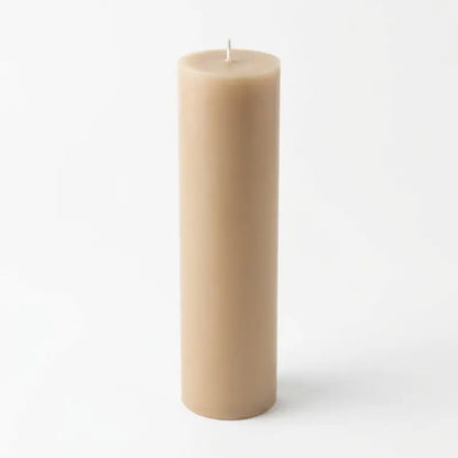 Beige Tall Candle - 30cm x 7cm, 1.05kg, handcrafted with a premium soy and palm wax blend.