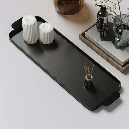 Black Metal Candle Tray display