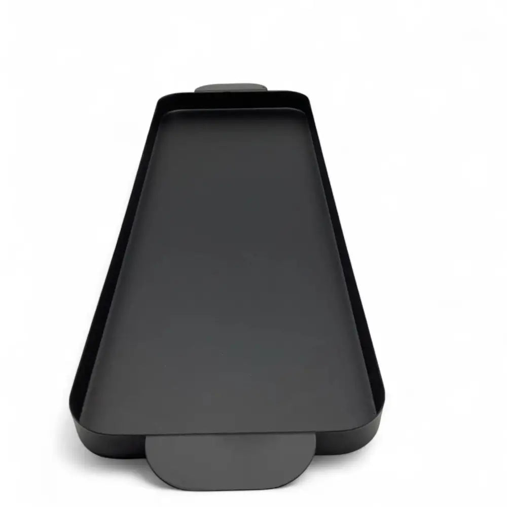 Candle Tray Large Black Metal 39cm, perfect for displaying oversized candles, crafted from durable powder-coated metal.