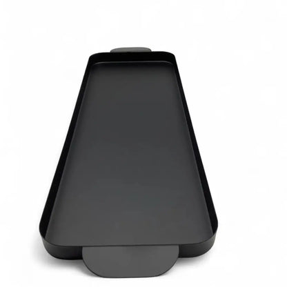 Candle Tray Large Black Metal 39cm, perfect for displaying oversized candles, crafted from durable powder-coated metal.