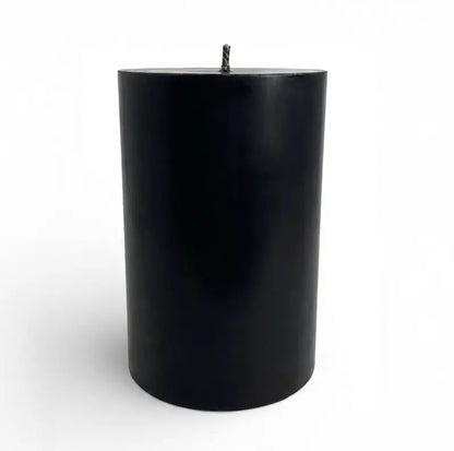 Extra Large Pillar Candle 1.1kg in black, showcasing a bold, decorative piece with long burn time and strong fragrance throw.