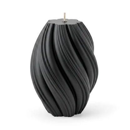 Large Pillar Candle in a swirly design, handcrafted with premium quality for stylish decor and ambiance.