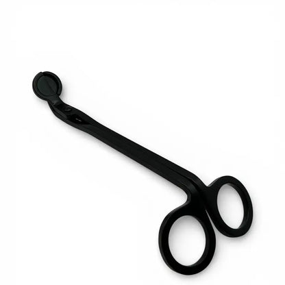Wrought iron Candle Wick Trimmer in matte black finish for precise wick maintenance and soot reduction.