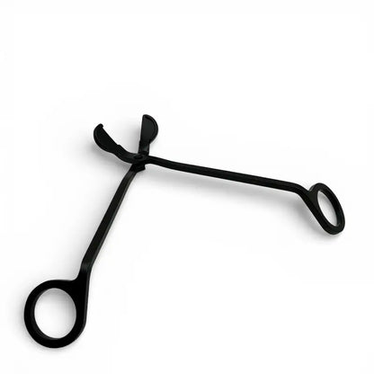 Matte black wrought iron Candle Wick Trimmer tool for precise candle maintenance and longer burn time.