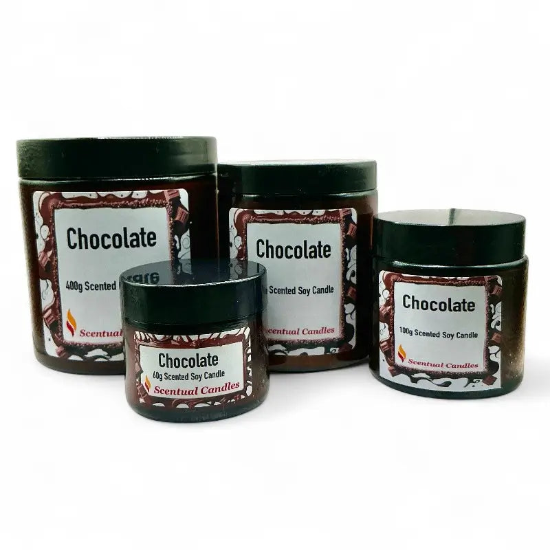 Chocolate Candle - Scented Soy collection of luxurious chocolate-scented candles for a warm and inviting atmosphere.