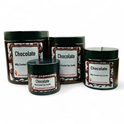 Chocolate Candle - Scented Soy collection of luxurious chocolate-scented candles for a warm and inviting atmosphere.