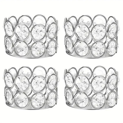 4 Crystal Tealight Candle Holder