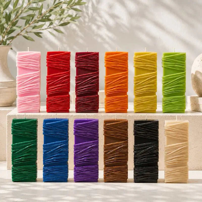 Custom Candle - Large Sculptural Design in various colors, hand-poured and uniquely crafted for individual preferences.