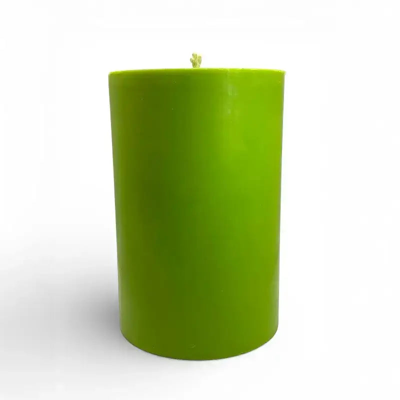 Extra Large Pillar Candle 1.1kg in vibrant green, perfect for home decor with a lasting fragrance and decorative appeal.