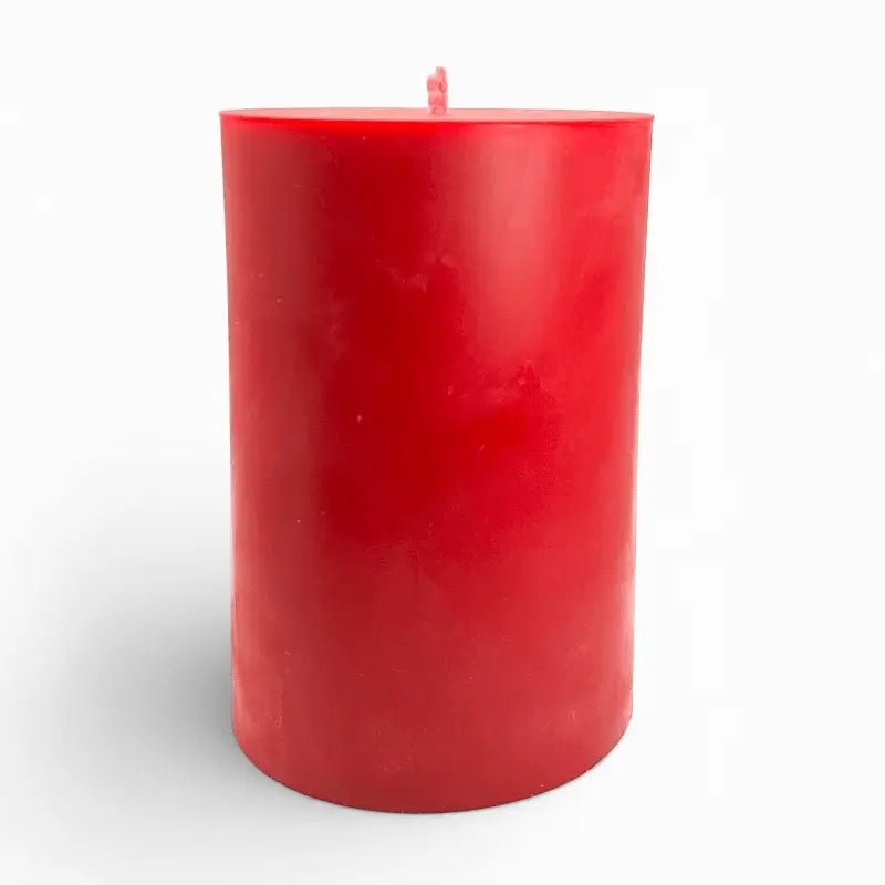 Red Extra Large Pillar Candle 1.1kg for home decor with customizable color and scent.